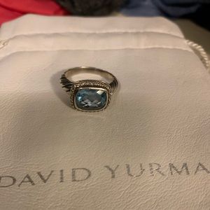 David Yurman blue topaz ring